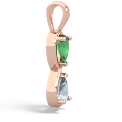 Emerald Infinity 14K Rose Gold pendant P5050