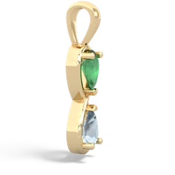 Emerald Infinity 14K Yellow Gold pendant P5050