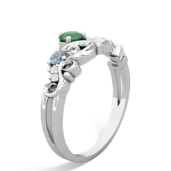 Emerald Crown Keepsake 14K White Gold ring R5740