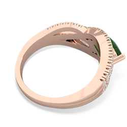 Emerald Diamond Rivers 14K Rose Gold ring R3070