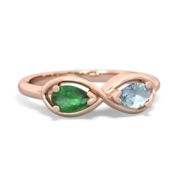 Emerald Infinity 14K Rose Gold ring R5050