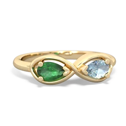 Emerald Infinity 14K Yellow Gold ring R5050