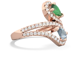 Emerald Diamond Dazzler 14K Rose Gold ring R3000