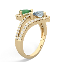 Emerald Diamond Dazzler 14K Yellow Gold ring R3000