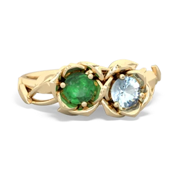 Emerald Rose Garden 14K Yellow Gold ring R5510