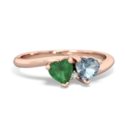 Emerald Sweethearts 14K Rose Gold ring R5260