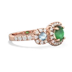 Emerald Regal Halo 14K Rose Gold ring R5350
