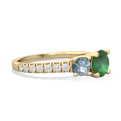 Emerald Pave Trellis 14K Yellow Gold ring R5500