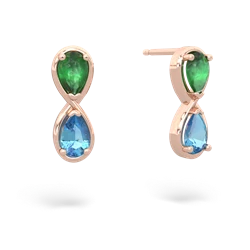 Emerald Infinity 14K Rose Gold earrings E5050