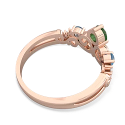 Emerald Crown Keepsake 14K Rose Gold ring R5740