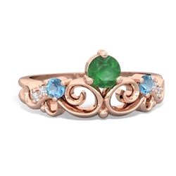 Emerald Crown Keepsake 14K Rose Gold ring R5740