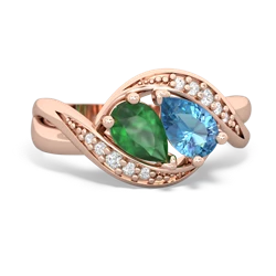 Emerald Summer Winds 14K Rose Gold ring R5342