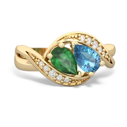 Emerald Summer Winds 14K Yellow Gold ring R5342