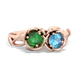 Emerald Rose Garden 14K Rose Gold ring R5510