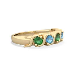 Emerald Anniversary Band 14K Yellow Gold ring R2089