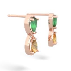 Emerald Infinity 14K Rose Gold earrings E5050