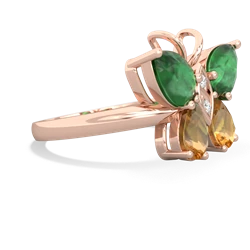 Emerald Butterfly 14K Rose Gold ring R2215