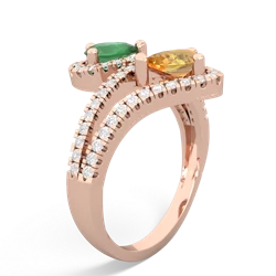 Emerald Diamond Dazzler 14K Rose Gold ring R3000