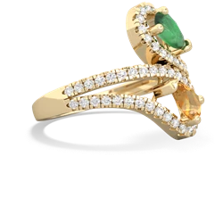 Emerald Diamond Dazzler 14K Yellow Gold ring R3000