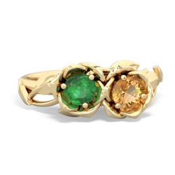 Emerald Rose Garden 14K Yellow Gold ring R5510