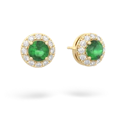 matching earrings - Diamond Halo