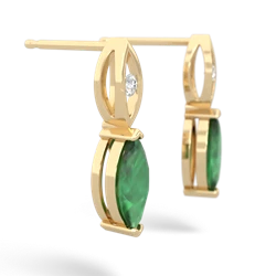 Emerald Marquise Drop 14K Yellow Gold earrings E5333