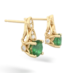 Emerald Antique Elegance 14K Yellow Gold earrings E3100