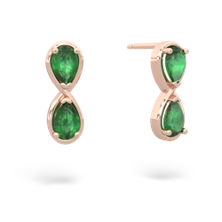 Emerald Infinity 14K Rose Gold earrings E5050