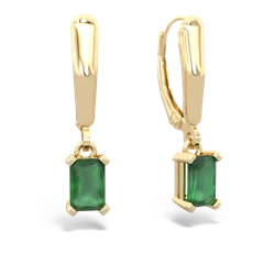 matching earrings - 6x4mm Emerald-Cut Lever Back