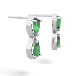 Emerald Infinity 14K White Gold earrings E5050