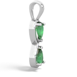 Emerald Infinity 14K White Gold pendant P5050