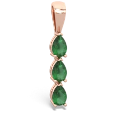 Peridot Dew Drops 14K Rose Gold pendant P2251