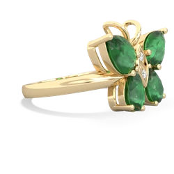 Emerald Butterfly 14K Yellow Gold ring R2215