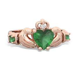 Aquamarine Claddagh Keepsake 14K Rose Gold ring R5245