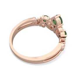 Lab Ruby Crown Keepsake 14K Rose Gold ring R5740