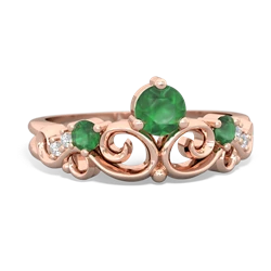 Emerald Crown Keepsake 14K Rose Gold ring R5740