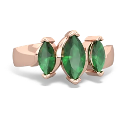 Onyx Three Peeks 14K Rose Gold ring R2433