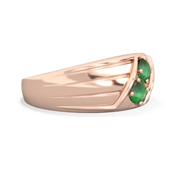 Emerald Men's Streamline 14K Rose Gold ring R0460