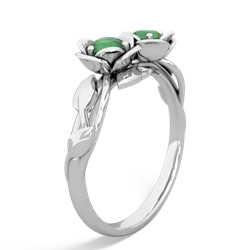 Emerald Rose Garden 14K White Gold ring R5510