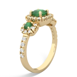 Emerald Regal Halo 14K Yellow Gold ring R5350