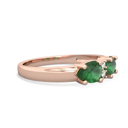 Emerald Pear Bowtie 14K Rose Gold ring R0865