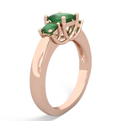 London Topaz Three Stone Trellis 14K Rose Gold ring R4015