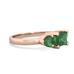 Pink Tourmaline Three Stone 14K Rose Gold ring R5235