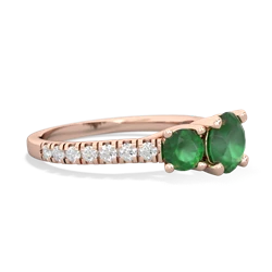 Peridot Pave Trellis 14K Rose Gold ring R5500