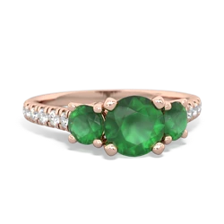 Peridot Pave Trellis 14K Rose Gold ring R5500