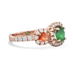 Emerald Regal Halo 14K Rose Gold ring R5350