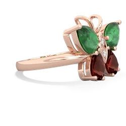 Emerald Butterfly 14K Rose Gold ring R2215