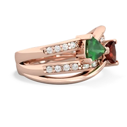 Emerald Bowtie 14K Rose Gold ring R2360