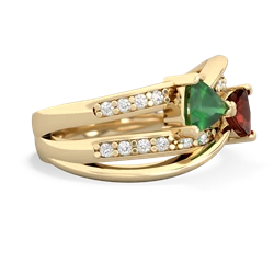 Emerald Bowtie 14K Yellow Gold ring R2360