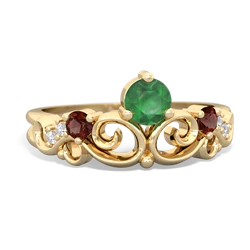 Emerald Crown Keepsake 14K Yellow Gold ring R5740